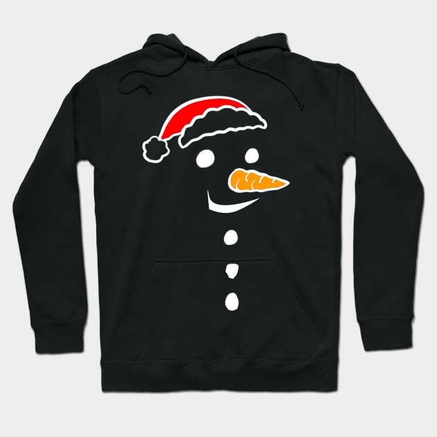 Dark Santa Snowman Hoodie by Moon Coffee